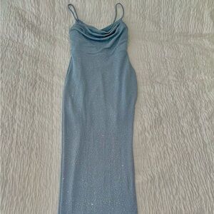 Windsor | Dresses | Amirah Formal Glitter Cowl Neck Column Dress | Poshmark